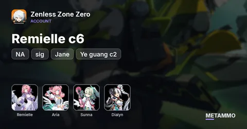 NA | Female Mc |  Remielle c6 + sig, Aria + sig, Jane + sig, Sunna, Ye guang c2 + sig, dialyn + sig