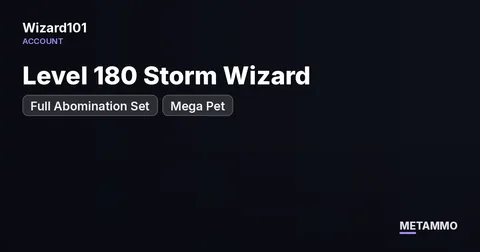 Level 180 Storm Wizard | Full Abomination Set | Mega Pet
