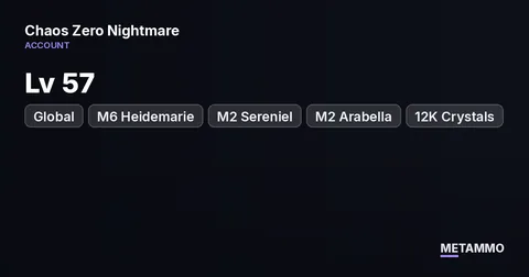 Global | Lv 57 | M6 Heidemarie | M2 Sereniel | M2 Arabella | 12K Crystals | 34 SSR | Full Limited Season