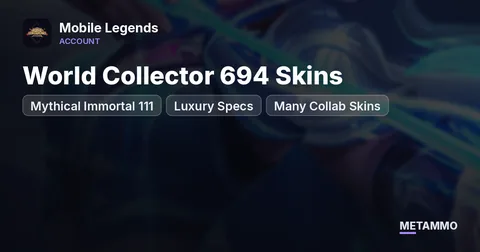 World Collector 694 Skins | Mythical Immortal 111★ | Luxury Specs + Many Collab Skins