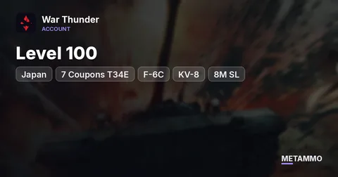 USA, Germany, USSR, UK, Japan, France | 7 Coupons T34E, F-6C, KV-8 | Level 100 | 8M SL | 39 Days Premium