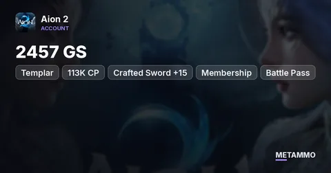 Templar | 2457 GS | 113K CP | Crafted Sword +15 | Membership + Battle Pass | EU Vaizel
