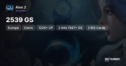 Cleric | 2539 GS | 122K+ CP | 2 Alts 1387+ GS | 2 BiS Cards | EU Ereshkigal