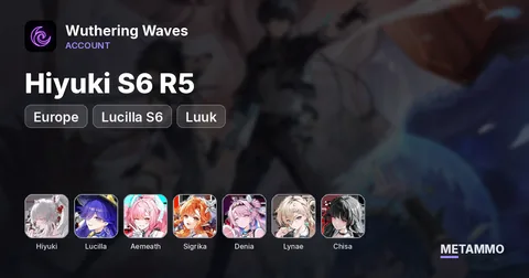 EU Server | Hiyuki S6 R5 | Lucilla S6 | Aemeath | Sigrika | Denia | Lynae | Chisa | Luuk
