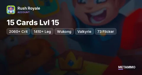 2060+ Crit | 1410+ Leg | 15 Cards Lvl 15 | Wukong | Valkyrie | 73 Flicker | 3K Shards