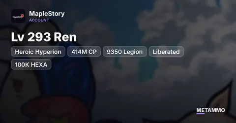 Heroic Hyperion | Lv 293 Ren | 414M CP | 9350 Legion | Liberated | 100K HEXA | 7 Pitched Pieces