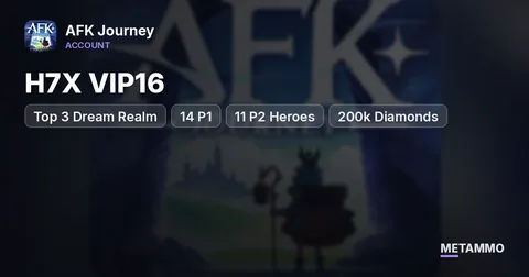 H7X VIP16 | Top 3 Dream Realm / Supreme Arena / Arena | 14 P1 + 11 P2 Heroes | 200k Diamonds