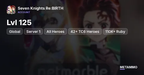 Global Server 1 | Lvl 125 | All Heroes | 42+ TC6 Heroes | 110K+ Ruby | 410K CP | Tower Floor 194