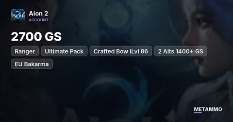 Ranger | 2700 GS | Ultimate Pack | Crafted Bow iLvl 86 | 2 Alts 1400+ GS | EU Bakarma