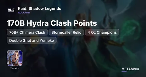 170B Hydra Clash Points | 70B+ Chimera Clash | Stormcaller Relic | 4 Oz Champions | Double Gnut and Yumeko