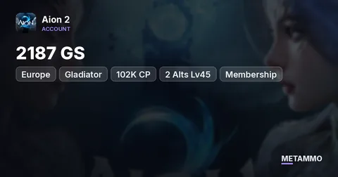 Gladiator | 2187 GS | 102K CP | 2 Alts Lv45 | Membership + 2x Battle Pass | EU Triniel