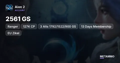 Ranger | 2561 GS | 127K CP | 3 Alts 1792/1522/900 GS | 13 Days Membership | EU Zikel