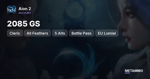 Cleric | 2085 GS | All Feathers | 5 Alts + Battle Pass | EU Lumiel