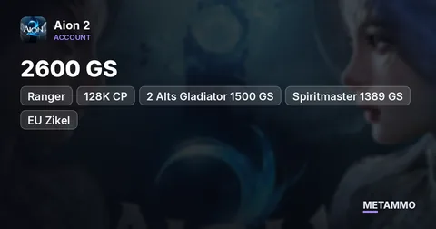 Ranger | 2600 GS | 128K CP | 2 Alts Gladiator 1500 GS + Spiritmaster 1389 GS | EU Zikel
