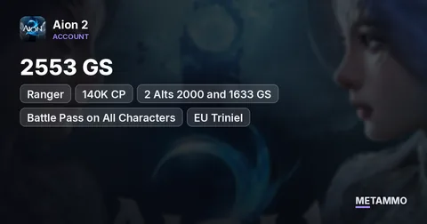 Ranger | 2553 GS | 140K CP | 2 Alts 2000 and 1633 GS | Battle Pass on All Characters | EU Triniel