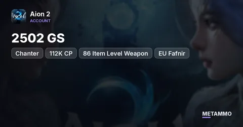 Chanter | 2502 GS | 112K CP | 86 Item Level Weapon | EU Fafnir