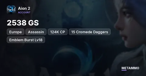 Assassin | 2538 GS | 124K CP | +15 Cromede Daggers | Emblem Burst Lv18 | Battle Pass | EU Beritra