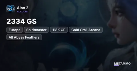 Spiritmaster | 2334 GS | 118K CP | Gold Grail Arcana | All Abyss Feathers | 15M Kina | EU Zikel