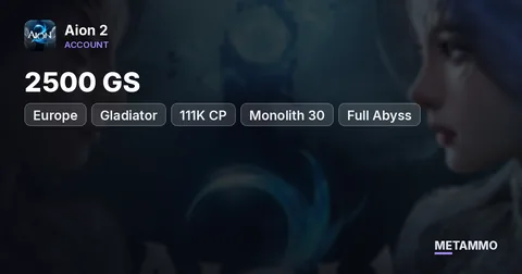 Gladiator | 2500 GS | 111K CP | Monolith 30 | Full Abyss | 4 Alts | EU Kaisinel