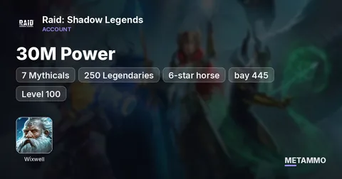 30M Power | 7 Mythicals | 250 Legendaries | Teat Wixwell | 6-star horse | bay 445 | Level 100