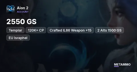 Templar | 2550 GS | 120K+ CP | Crafted IL86 Weapon +15 | 2 Alts 1500 GS | EU Israphel