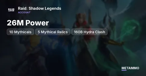 26M Power | 10 Mythicals | 5 Mythical Relics | 160B Hydra Clash