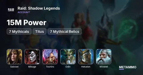 15M Power | 7 Mythicals | Sabrael, Mikage, Toshiro | Odin, Hekaton | Titus + Wixwell | 7 Mythical Relics