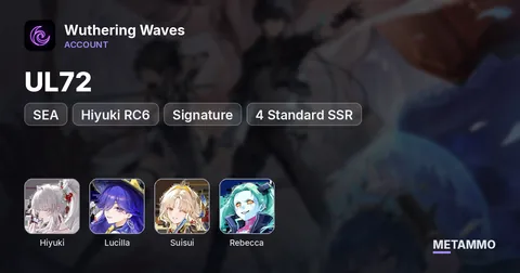 SEA UL72 | Hiyuki RC6 + Signature | Lucilla + Signature | Suisui | Rebecca | 4 Standard SSR