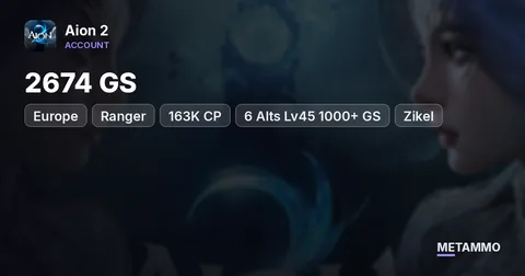 Ranger | 2674 GS | 163K CP | 6 Alts Lv45 1000+ GS | EU Zikel