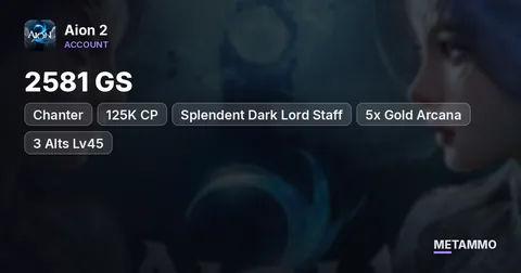 Chanter | 2581 GS | 125K CP | Splendent Dark Lord Staff | 5x Gold Arcana | 3 Alts Lv45 | NA East Israphel