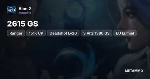 Ranger | 2615 GS | 151K CP | Deadshot Lv20 | 3 Alts 1386 GS | EU Lumiel