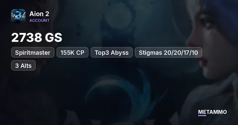 Spiritmaster | 2738 GS | 155K CP | Top3 Abyss | Stigmas 20/20/17/10 | 3 Alts | EU Fregion