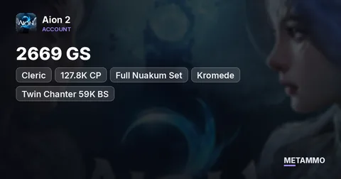 Cleric | 2669 GS | 127.8K CP | Full Nuakum Set + Kromede | Twin Chanter 59K BS | EU Lumiel