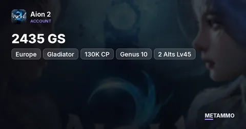 Gladiator | 2435 GS | 130K CP | Genus 10 | 2 Alts Lv45 | Battle Pass | EU Ereshkigal