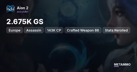 Assassin | 2.675K GS | 143K CP | Crafted Weapon 86 | Stats Rerolled | Battle Pass | EU Zikel