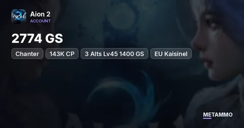 Chanter | 2774 GS | 143K CP | 3 Alts Lv45 1400 GS | EU Kaisinel