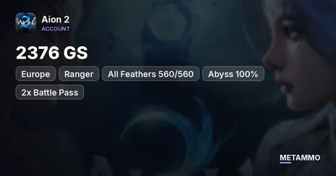 Ranger | 2376 GS | All Feathers 560/560 + Abyss 100% | 2x Battle Pass | EU Vaizel