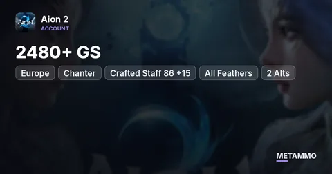 Chanter | 2480+ GS | Crafted Staff 86 +15 | All Feathers | 2 Alts | EU Hadala