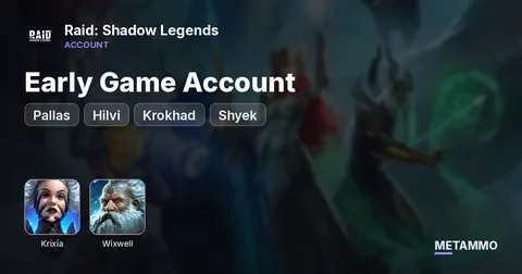 Early Game Account | Krixia | Pallas, Wixwell, Hilvi | Krokhad + Shyek