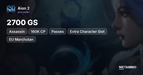 Assassin | 2700 GS | 160K CP | Passes + Extra Character Slot | EU Marchutan
