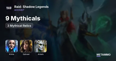 9 Mythicals | Krixia + Sabrael + Arbais | 3 Mythical Relics