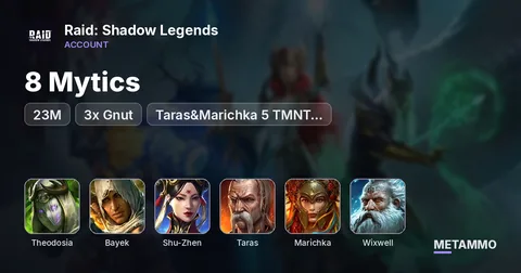 23M | 8 Mytics | Theodosia | Bayek, 3x Gnut, Shu Zhen, Taras&Marichka 5 TMNT Wixwell&Titus