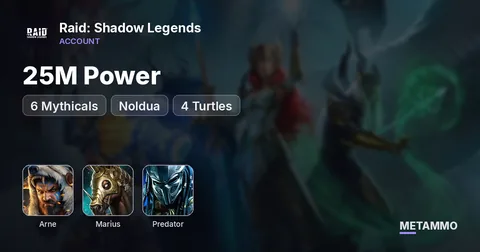 25M Power | 6 Mythicals | ARNE | Marius, Predator, Noldua | 4 Turtles
