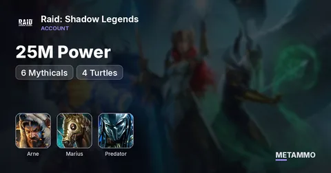 25M Power | 6 Mythicals | ARNE | Marius, Predator, Noldua | 4 Turtles