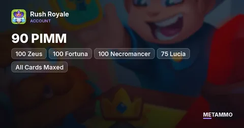 90 PIMM | 100 Zeus | 100 Fortuna | 100 Necromancer | 75 Lucia | All Cards Maxed