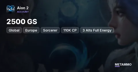Sorcerer | 2500 GS | 110K CP | 3 Alts Full Energy | Global EU Kromede Asmodian