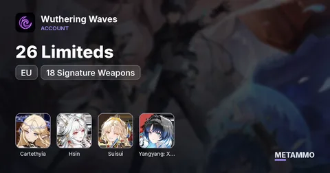 EU | 26 Limiteds | 18 Signature Weapons | S6 Cartethyia | S3 Hsin | Suisui | Xuanling