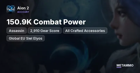 Assassin | 2,910 Gear Score | 150.9K Combat Power | All Crafted Accessories | Global EU Siel Elyos