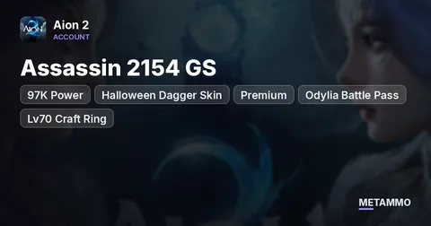 Assassin 2154 GS | 97K Power | Halloween Dagger Skin | Premium + Odylia Battle Pass | Lv70 Craft Ring