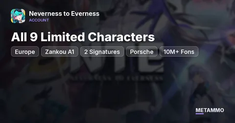 EU | All 9 Limited Characters | Zankou A1 | 2 Signatures | Porsche | 10M+ Fons | 70+ Pulls